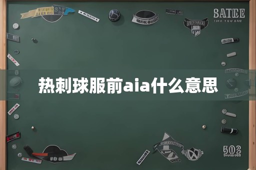 热刺球服前aia什么意思