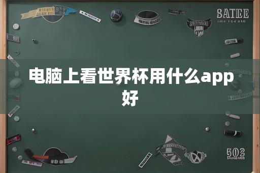 电脑上看世界杯用什么app好