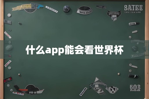 什么app能会看世界杯