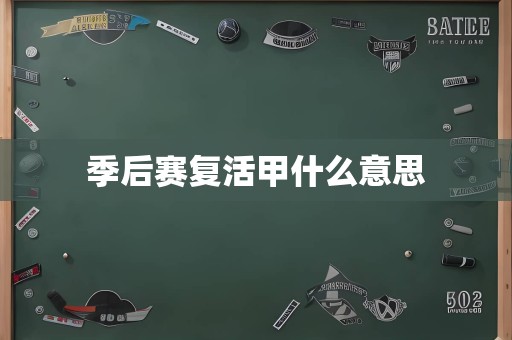 季后赛复活甲什么意思