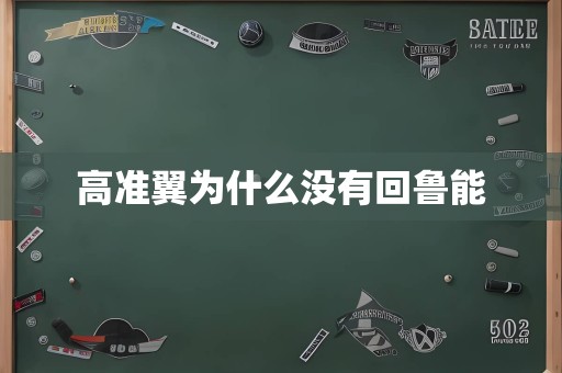 高准翼为什么没有回鲁能