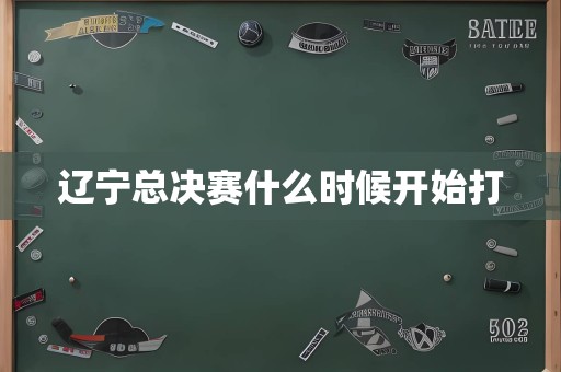 辽宁总决赛什么时候开始打