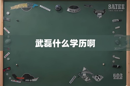 武磊什么学历啊