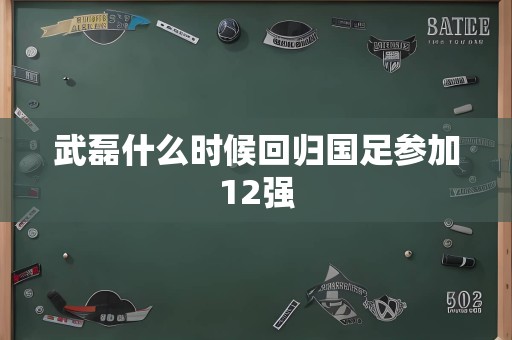 武磊什么时候回归国足参加12强