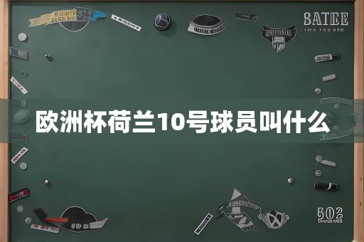 欧洲杯荷兰10号球员叫什么