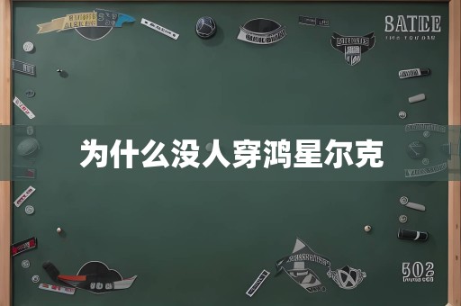 为什么没人穿鸿星尔克