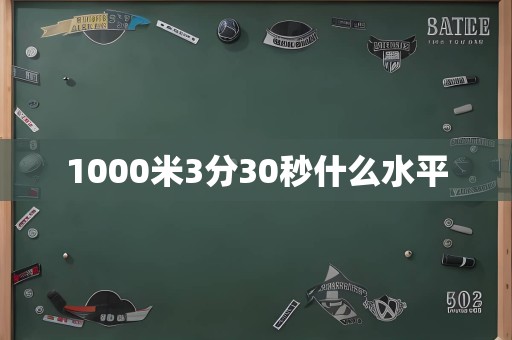 1000米3分30秒什么水平