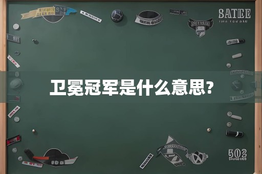 卫冕冠军是什么意思?