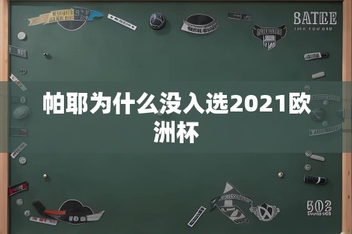 帕耶为什么没入选2021欧洲杯