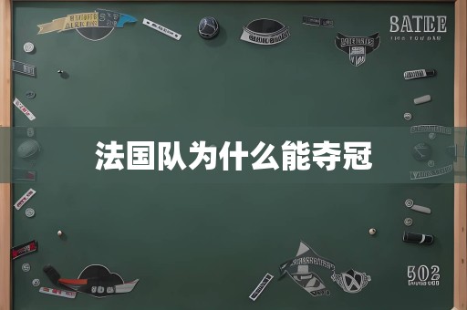 法国队为什么能夺冠