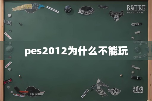 pes2012为什么不能玩