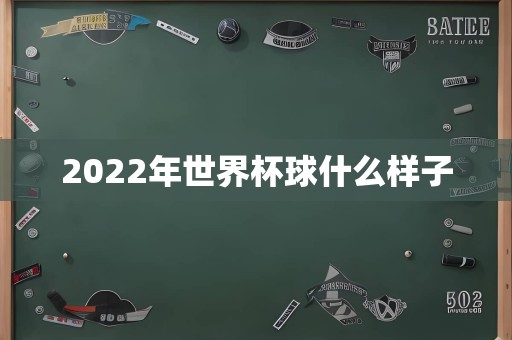 2022年世界杯球什么样子