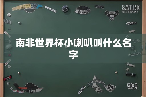 南非世界杯小喇叭叫什么名字