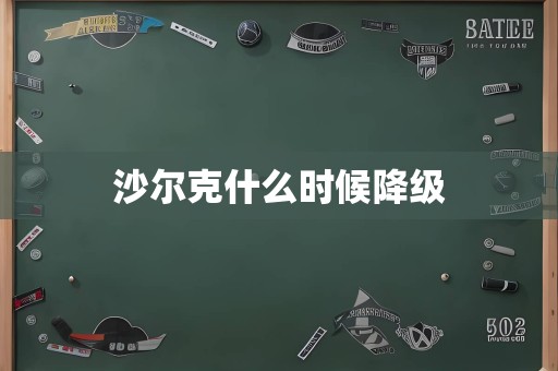 沙尔克什么时候降级