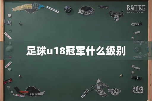 足球u18冠军什么级别