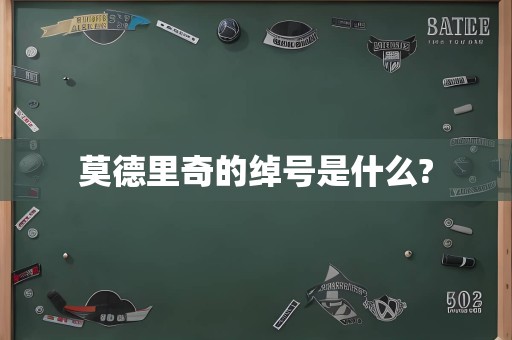 莫德里奇的绰号是什么?