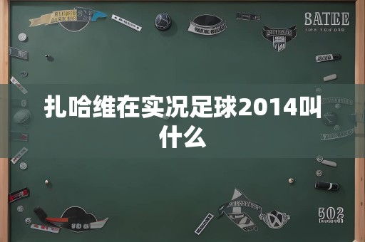 扎哈维在实况足球2014叫什么