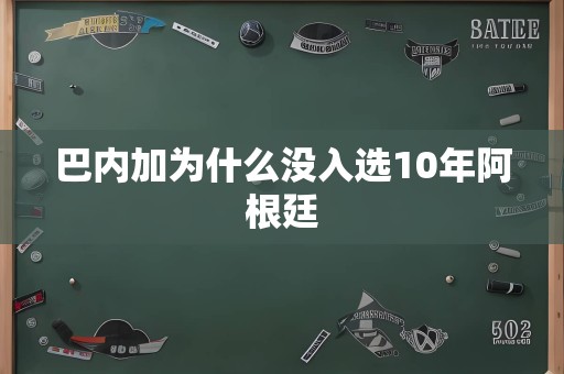 巴内加为什么没入选10年阿根廷