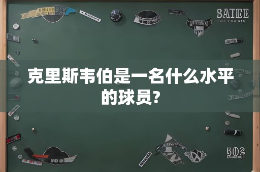 克里斯韦伯是一名什么水平的球员?