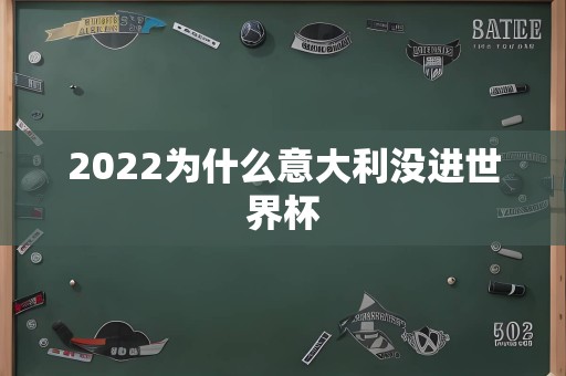 2022为什么意大利没进世界杯