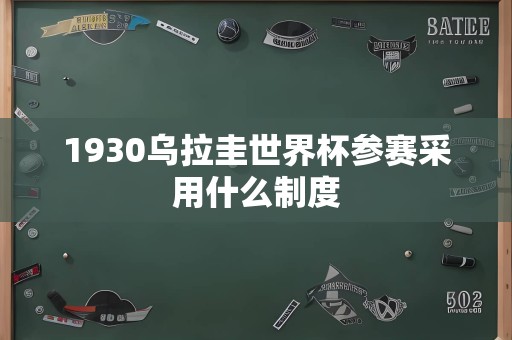 1930乌拉圭世界杯参赛采用什么制度