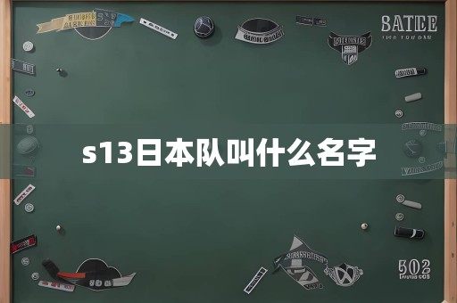 s13日本队叫什么名字