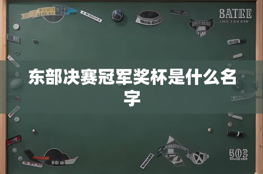 东部决赛冠军奖杯是什么名字