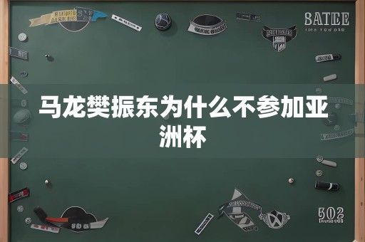 马龙樊振东为什么不参加亚洲杯