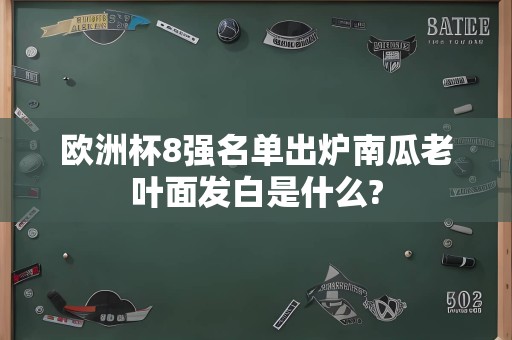 欧洲杯8强名单出炉南瓜老叶面发白是什么?