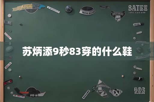 苏炳添9秒83穿的什么鞋