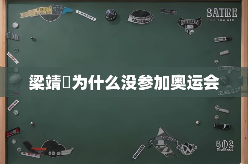 梁靖崑为什么没参加奥运会