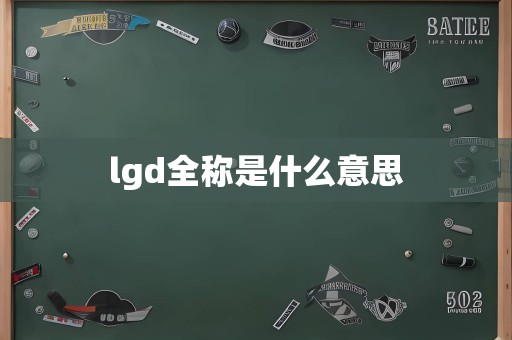 lgd全称是什么意思