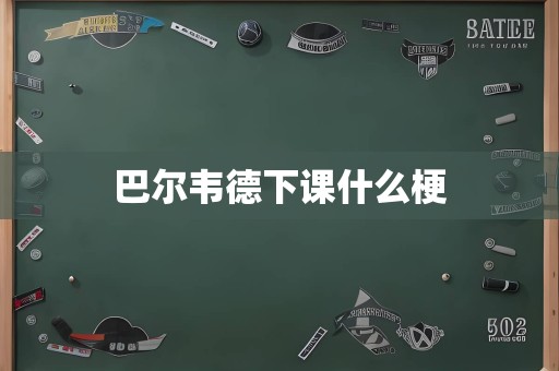 巴尔韦德下课什么梗