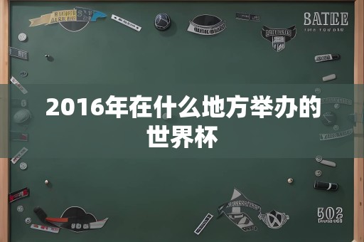 2016年在什么地方举办的世界杯