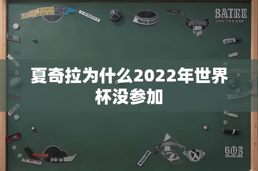 夏奇拉为什么2022年世界杯没参加