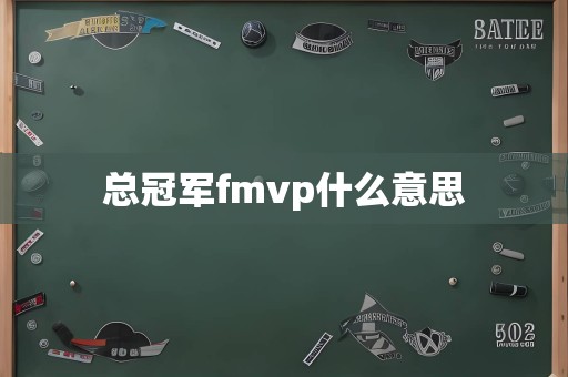 总冠军fmvp什么意思