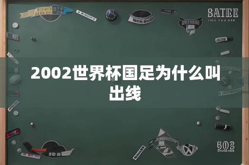 2002世界杯国足为什么叫出线