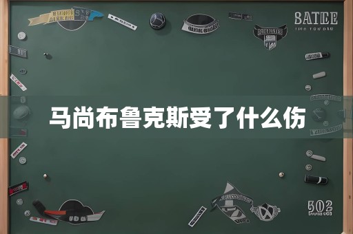 马尚布鲁克斯受了什么伤