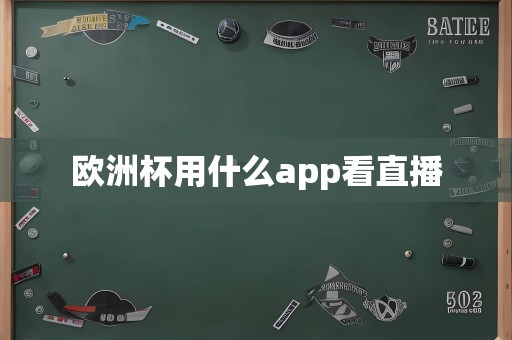 欧洲杯用什么app看直播