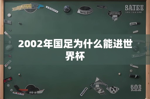 2002年国足为什么能进世界杯