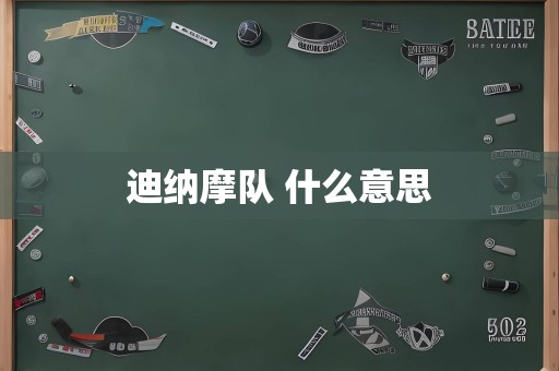 迪纳摩队 什么意思