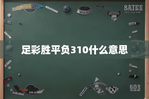 足彩胜平负310什么意思