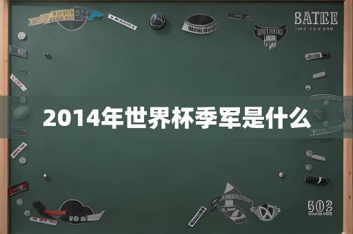 2014年世界杯季军是什么