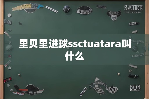 里贝里进球ssctuatara叫什么