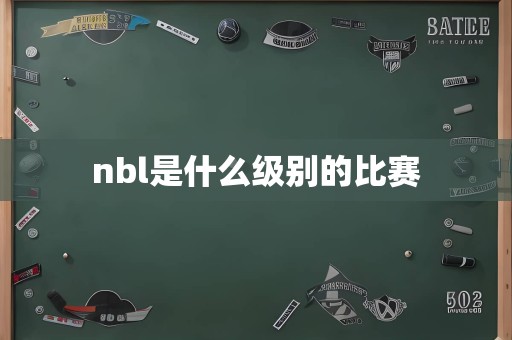 nbl是什么级别的比赛