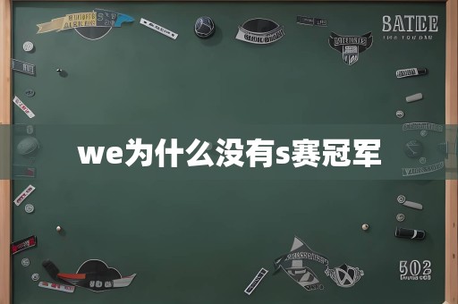 we为什么没有s赛冠军