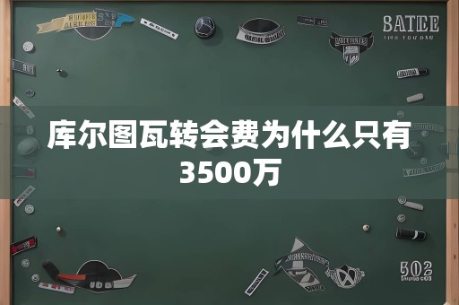 库尔图瓦转会费为什么只有3500万