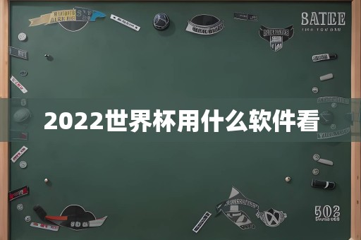 2022世界杯用什么软件看