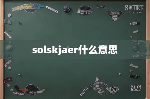 solskjaer什么意思