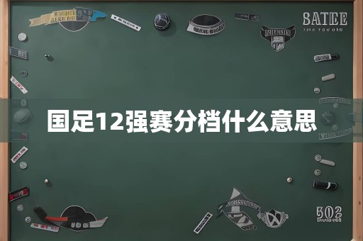 国足12强赛分档什么意思